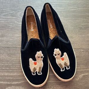 Llama Velour Loafers